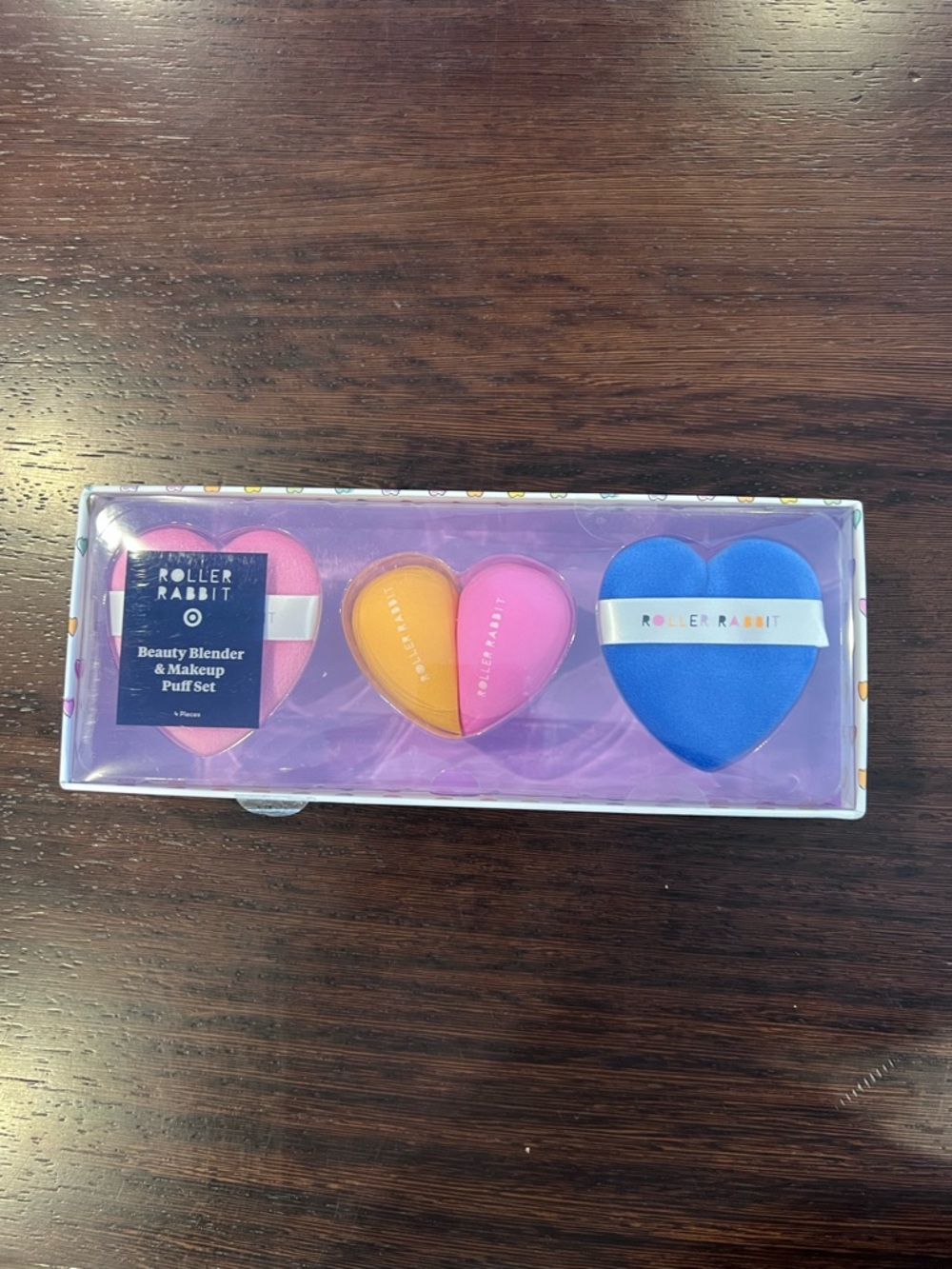 Roller Rabbit x Target Heart Beauty Blender & Makeup Puff Set